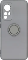 Xiaomi TF5907457700604 Xiaomi 12 5g telefontok - grip szürke szilikon tok, kitámasztó kép
