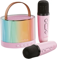 Maxlife TF5907457738706 Maxlife mxks-200 - pink bluetooth hangszóró, 2x karaoke mikrofonnal kép