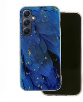 Samsung TF5907457743533 Samsung galaxy a35 5g telefontok - gold glam blue - mintás műanyag hátlap kép