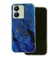 Xiaomi TF5907457743984-2 Xiaomi poco c65 telefontok - gold glam blue - mintás műanyag hátlap tok kép