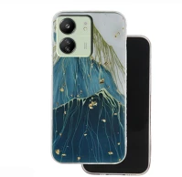 Xiaomi TF5907457743991 Xiaomi redmi 13c telefontok - gold glam mountain - mintás műanyag hátlap kép
