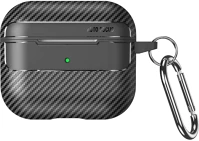 Pro TF5907457770126 Airpods pro 1: carbon mintás fekete tartó, karabinerrel kép