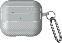 Pro TF5907457770157 Airpods pro 2 tartó: carbon mintás szürke tartó, karabinerrel kép