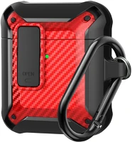 Nitro TF5907457770188 Airpods 1/2 tartó - nitro piros / fekete, karabinerrel kép