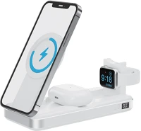 Forever TF5907457779808 Forever matb-300 powerbank - 3in1 fehér magsafe / wireless kompatibilis kép