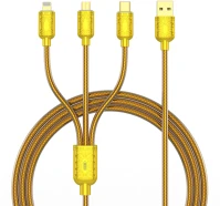 Xo TF6920680830282 Szövet kábel: xo nb216 - 3in1 kábel - (usb - lightning / type-c / microusb kép