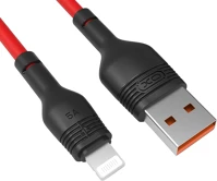 Xo TF6920680899746 Xo nb55 kábel - usb / microusb piros szövetkábel 1m, 5a kép