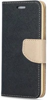 Fancy 131357 Oppo a17, oldalra nyíló tok, stand, fancy book, fekete/arany kép