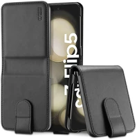 Samsung 138815 Samsung galaxy z flip5 sm-f731b, oldalra nyíló tok, stand, mágnes csattal kép