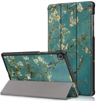 Lenovo 96608 Lenovo tab m10 plus (10.3) tb-x606f, mappa tok, virág minta, trifold, zöld kép