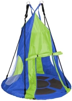 Tokshop HOP1001106-1 Fészekhinta, sátorral, 110 cm, kék kép