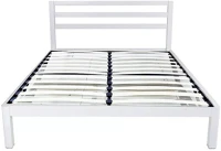Bella HOP1001142-2 Bella fém ágykeret ajándék ágyráccsal, 160 x 200 cm, fehér kép