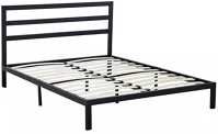 Bella HOP1001143-1 Bella fém ágykeret ajándék ágyráccsal, 180 x 200 cm, fekete kép