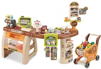 Játék HOP1001155 Játék szupermarket, 65 részes, barna kép