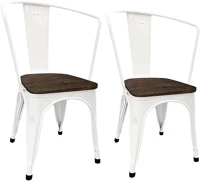 Fa HOP1001226-2 Panni étkezőszék fém 2db, sötét fa ülés kép