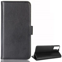 Samsung RS103756 Samsung galaxy s21 5g sm-g991, oldalra nyíló tok, valódi bőrtok, stand kép