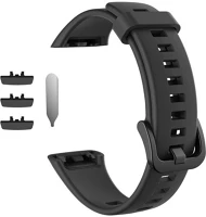 Huawei RS106904 Huawei band 6 / honor band 6, szilikon pótszíj, állítható, fekete kép