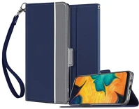 Xiaomi RS107335 Xiaomi redmi 9t, oldalra nyíló tok, bőrhatású, stand, csuklópánt kép