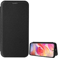 Xiaomi RS109667 Xiaomi redmi note 10 5g / poco m3 pro 5g, oldalra nyíló tok, karbon minta kép