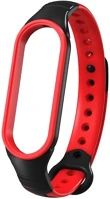 Xiaomi RS110028 Xiaomi mi band 6, szilikon pótszíj, lyukacsos, légáteresztő, fekete/piros kép