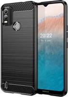 Nokia RS137163 Nokia c21 plus, szilikon tok, közepesen ütésálló, szálcsiszolt, karbon kép