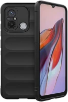 Xiaomi RS140253 Xiaomi redmi 12c, szilikon tok, közepesen ütésálló, 3d minta, fekete kép