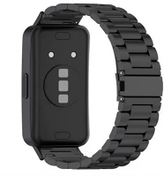 Pillangó RS150423 Huawei band 8 / 9 / 10, fém pótszíj, rozsdamentes acél, pillangó csattal kép