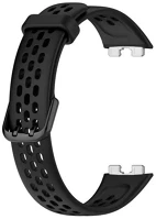 Huawei RS150442 Huawei band 8 / 9 / 10, szilikon pótszíj, lyukacsos, légáteresztő, fekete kép