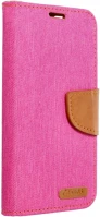 Apple TS0033 Apple iphone 15 pro, oldalra nyíló tok, stand, canvas book, rózsaszín kép