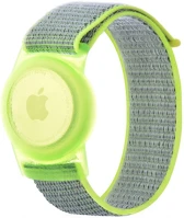 Apple TS0424 Apple airtag szilikon tok + textíl pótszíj, nylon, állítható, csuklóra kép