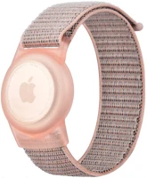 Apple TS0425 Apple airtag szilikon tok + textíl pótszíj, nylon, állítható, csuklóra kép