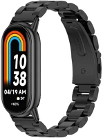 Xiaomi TS0436 Xiaomi mi smart band 8 / 9, fém pótszíj, tp stainless, fekete kép