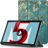 Xiaomi TS13292 Xiaomi pad 6s pro (12.4), mappa tok, virág minta, trifold, zöld/színes kép