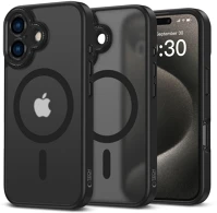 Apple TS7774 Apple iphone 16, műanyag hátlap védőtok + szilikon keret, magsafe kép