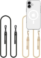 Apple TS9496 Apple iphone 16, szilikon védőkeret + műanyag hátlap, nyakbaakasztó kép