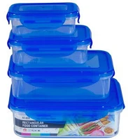 Too KT-074 4db-os szett 250+500+900+1500ml-es téglalap alakú ételtároló doboz szett kép