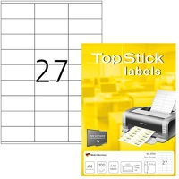 Topstick 100 ÍV 2700 Etikett címke  70x32 mm szegéllyel 100 ív 2700 db/doboz kép
