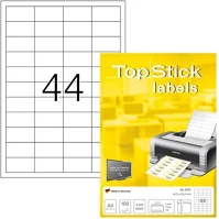 Topstick 100 ÍV 4400 Etikett címke 48.3x25.4 mm szegéllyel 100 ív 4400 db/doboz kép