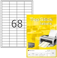 Topstick 100 ÍV 6800 Etikett címke 48.5x16.9 mm szegéllyel 100 ív 6800 db/doboz kép