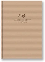 Toptimer 23.0014521 Prof PVC műbőrborító A/5 heti 145x205 mm Bézs csikos 2025-2026 kép