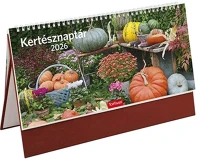 Toptimer 23.0082112 Asztali naptár képes  t054 álló fehér lapos kertész bordó 2026. kép