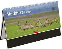 Toptimer 23.0082201 Asztali naptár képes  t054 álló fehér lapos vadászat fekete 2026. kép