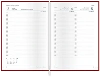 Toptimer 23.0325004 Határidőnapló  linea l021 a/5 napi álló fehér lapos piros 2026. kép