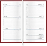 Toptimer 23.0720112 Zsebnaptár  traditional t035 álló fehér lapos bordó 2026. kép