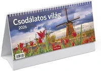 Toptimer 23.090211 Asztali naptár képes  t066 álló fehér lapos csodálatos világ 2026. kép