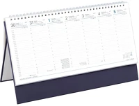 Toptimer 25T510T-004 Asztali naptár kép nélküli  t051 álló fehér lapos kék 2025. kép