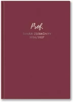 Toptimer 27P100C-E06 Tanári zsebkönyv, 2026/2027 tanév, a5, heti, málna kép