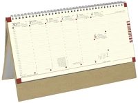 Toptimer C510T-007 Asztali naptár kép nélküli  c051 álló sárga lapos bézs 2026. kép