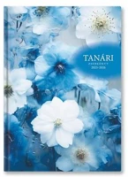 Toptimer COR_NKTK25 Tanári zsebkönyv, 2025/2026 tanév, a5, heti, kék virág kép