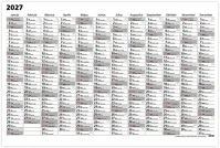 Toptimer T103 Plakátnaptár  t103 éves a/3 420x297mm egyoldalas 2027 kép